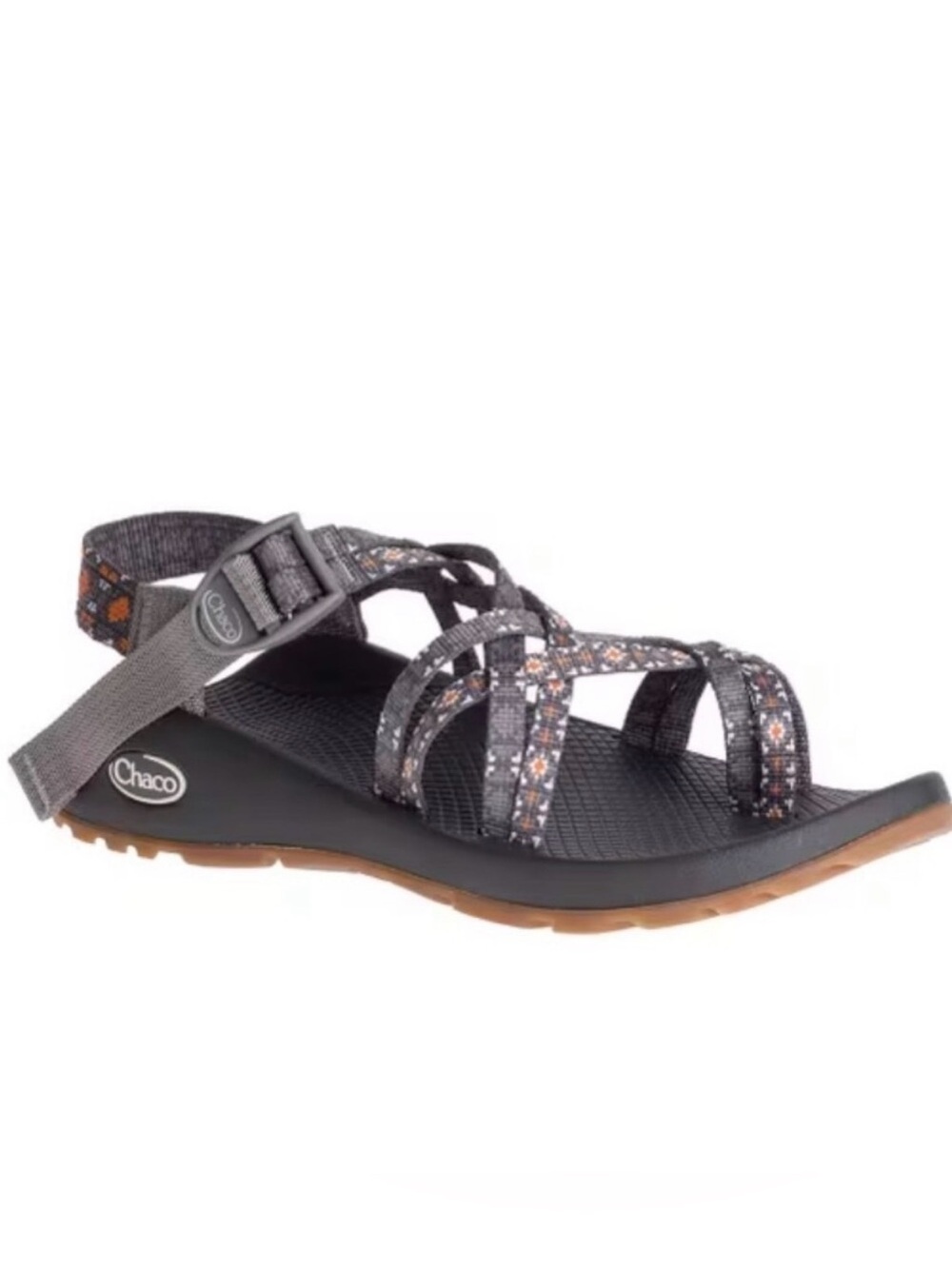 Chaco Women's Sandal in Charcoal with Brown Accent Pattern - Size 8